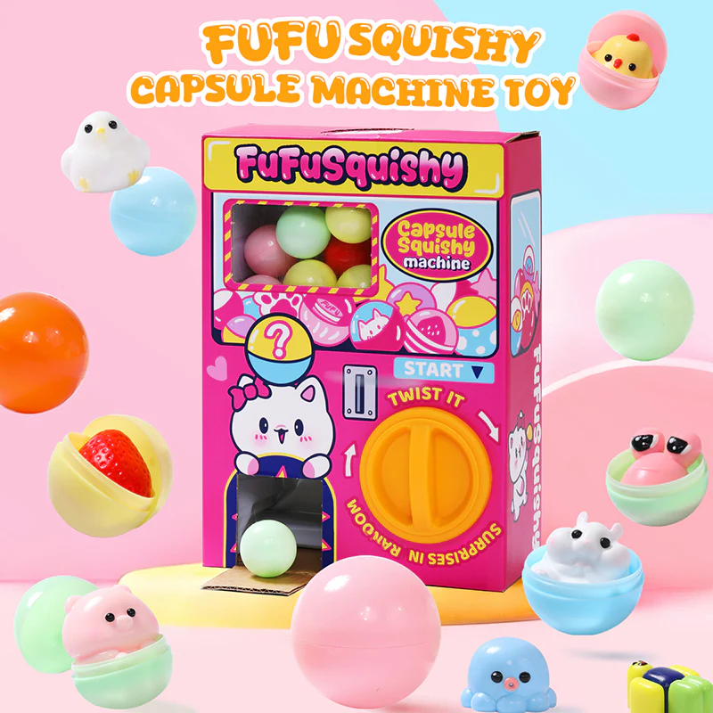 30pcs Squishy Capsule Machine Toy, Vending Machine Kids Toy