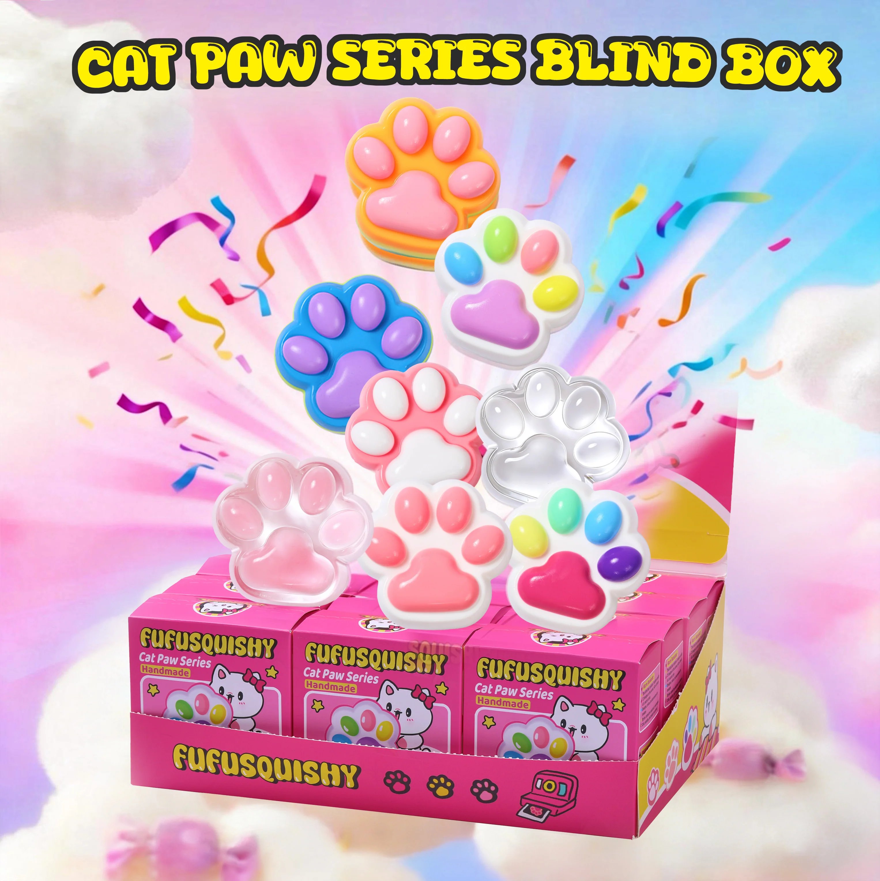 FUFUSQUISHY Cat Paw Squishy Blind Box