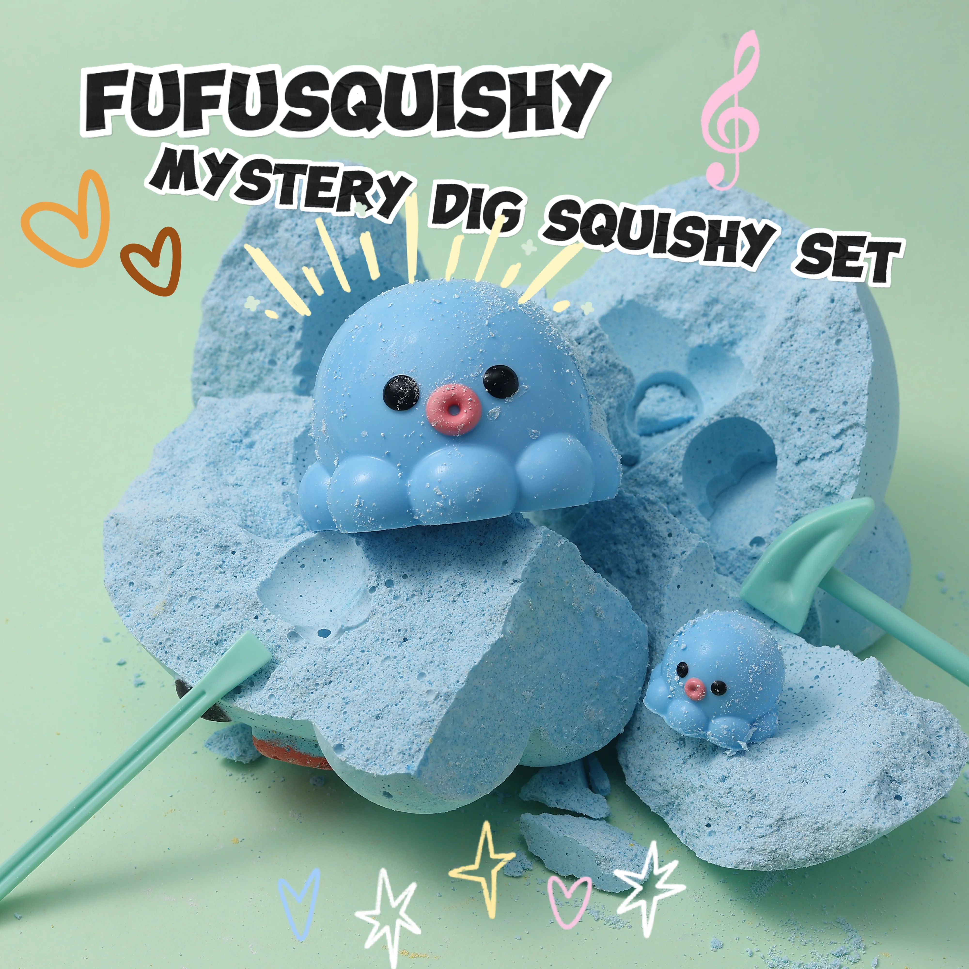 FUFUSQUISHY Giant Octopus Squishy Dig Kit