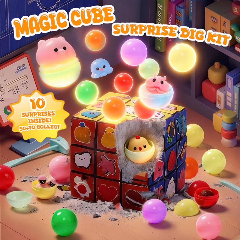 FUFUSQUISHY Magic Cube Surprise Dig Kit